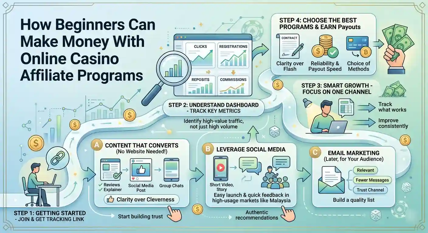 How Beginners Can Make Money With Online Casino Affiliate Programs